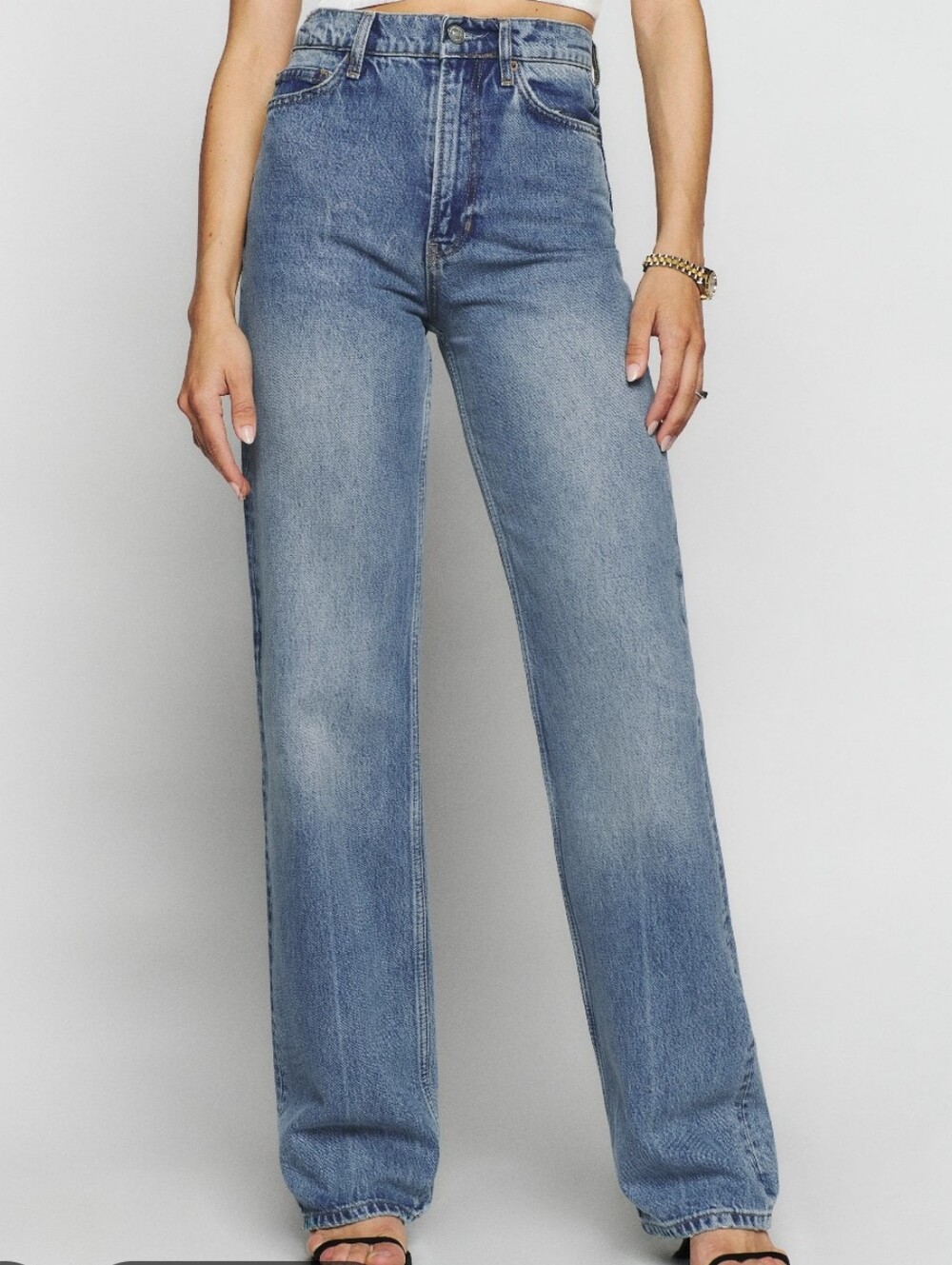 Reformation Wilder High Rise Wide Leg Jeans In Maldives